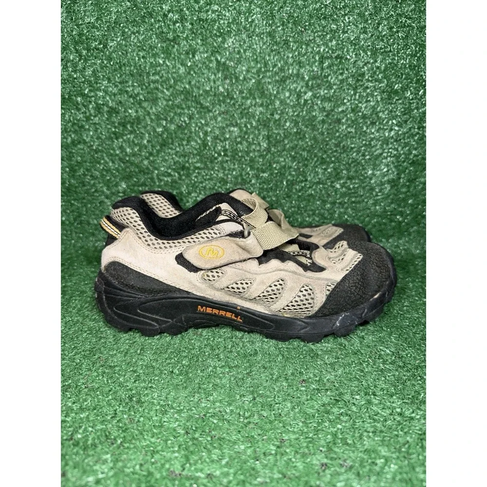 Merrell Mesa Vent Kids Size 6 Hiking Beige Trail Slip On Shoes Hook Loop Sneaker